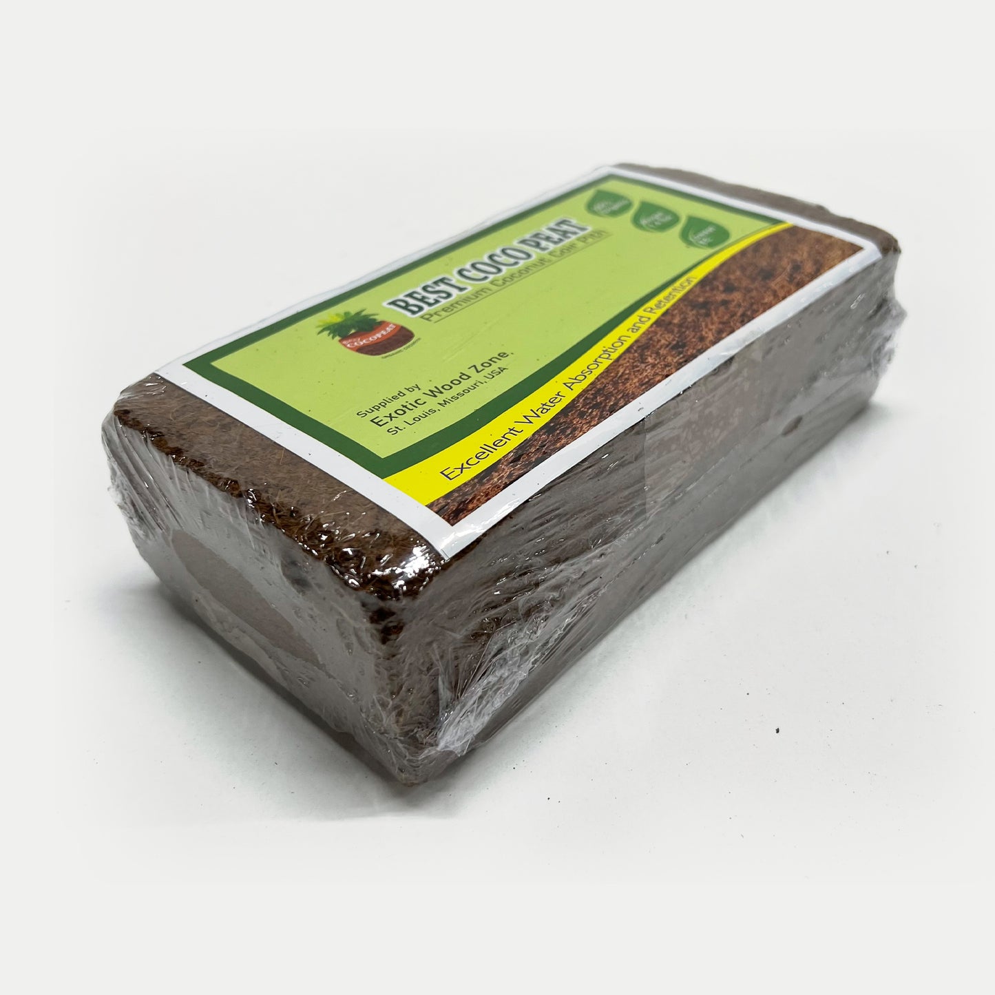 5 Bricks Pack, Best Coco Peat-Premium Coir Pith , 650g/1.4 Lbs, Lowest EC & Ph Value