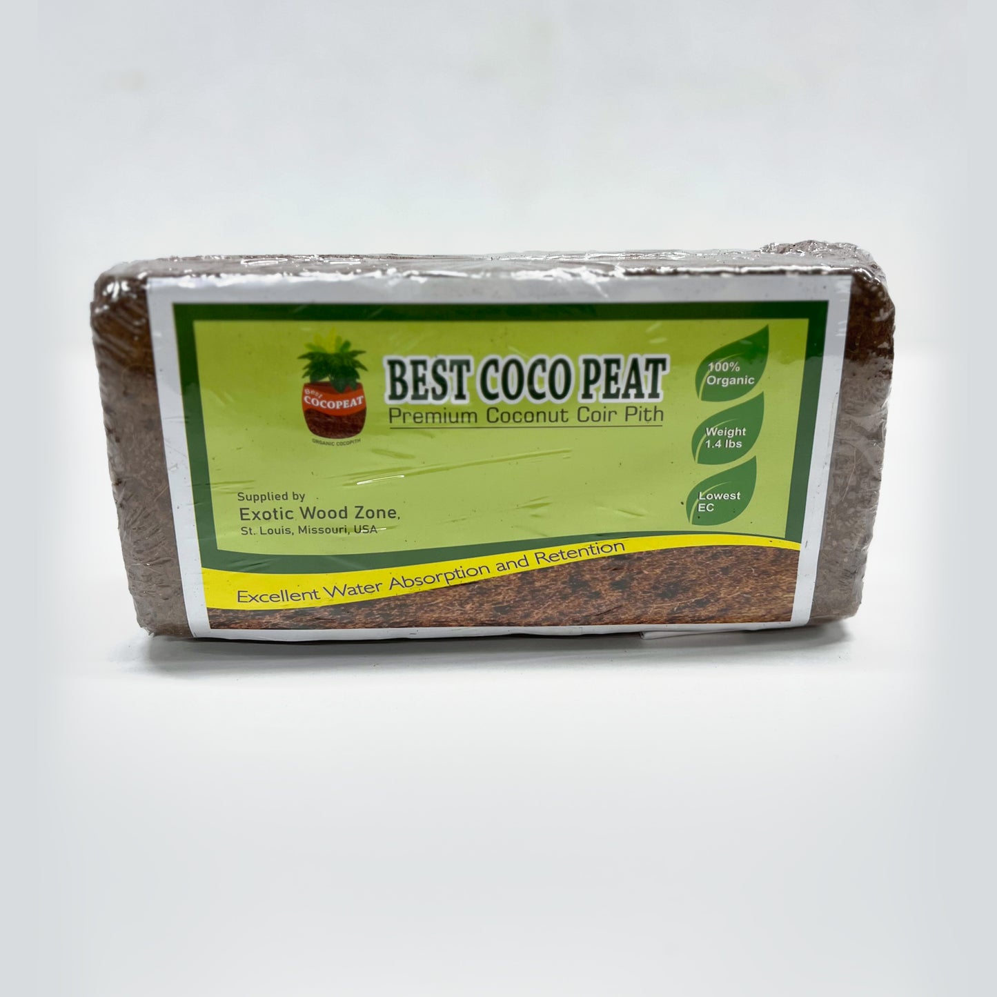 Best Coco Peat -Premium Coir Pith 650g/1.4 Lbs, Lowest EC & Ph Value, 100% Organic