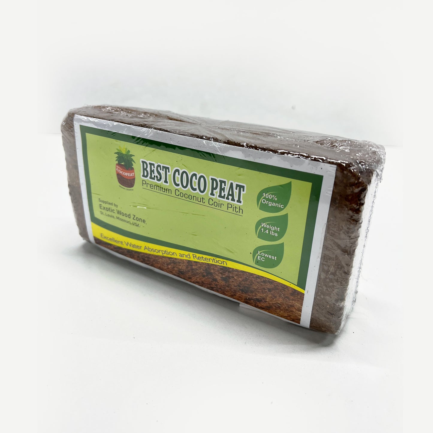 Best Coco Peat -Premium Coir Pith 650g/1.4 Lbs, Lowest EC & Ph Value, 100% Organic