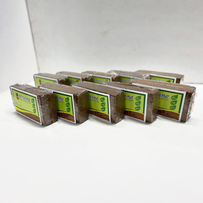 10 Bricks Pack, Best Coco Peat-Premium Coir Pith , 650g/1.4 Lbs, Lowest EC & Ph Value